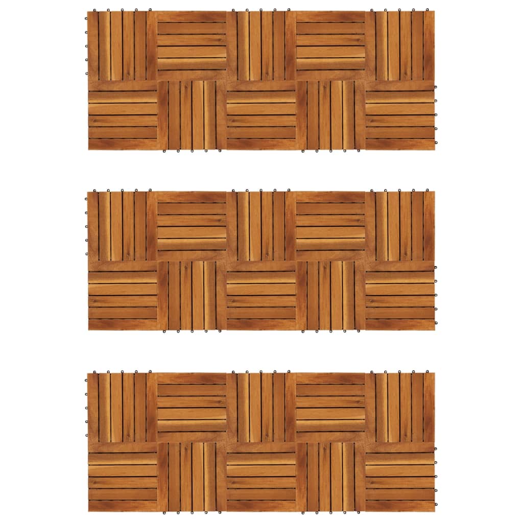 Terrastegels 30 x 30 cm Acacia set van 30