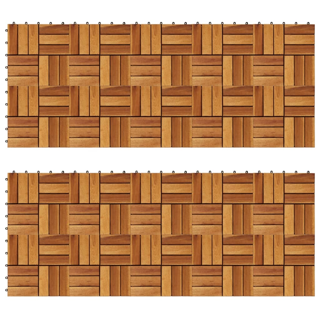 Terrastegels 30 x 30 cm Acacia set van 30