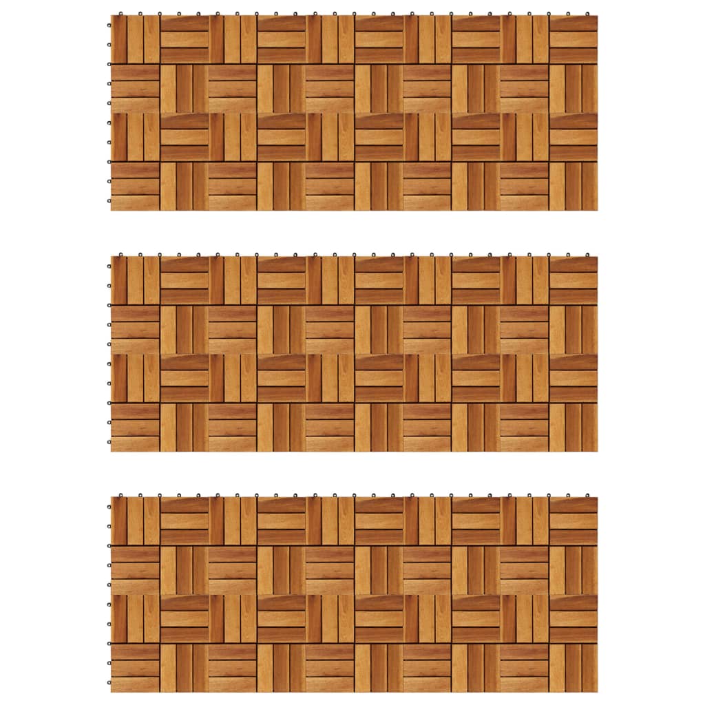 Terrastegels 30 x 30 cm Acacia set van 30