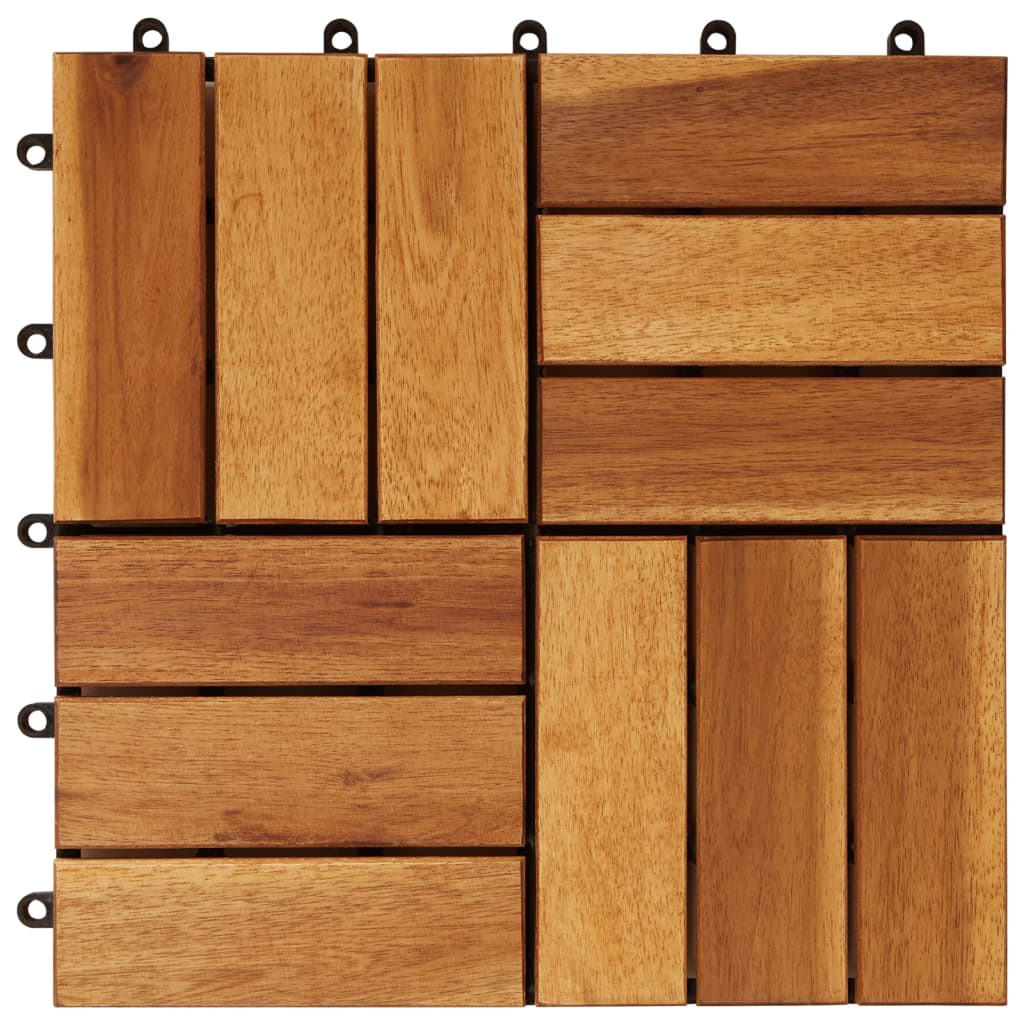 Terrastegels 30 x 30 cm Acacia set van 30