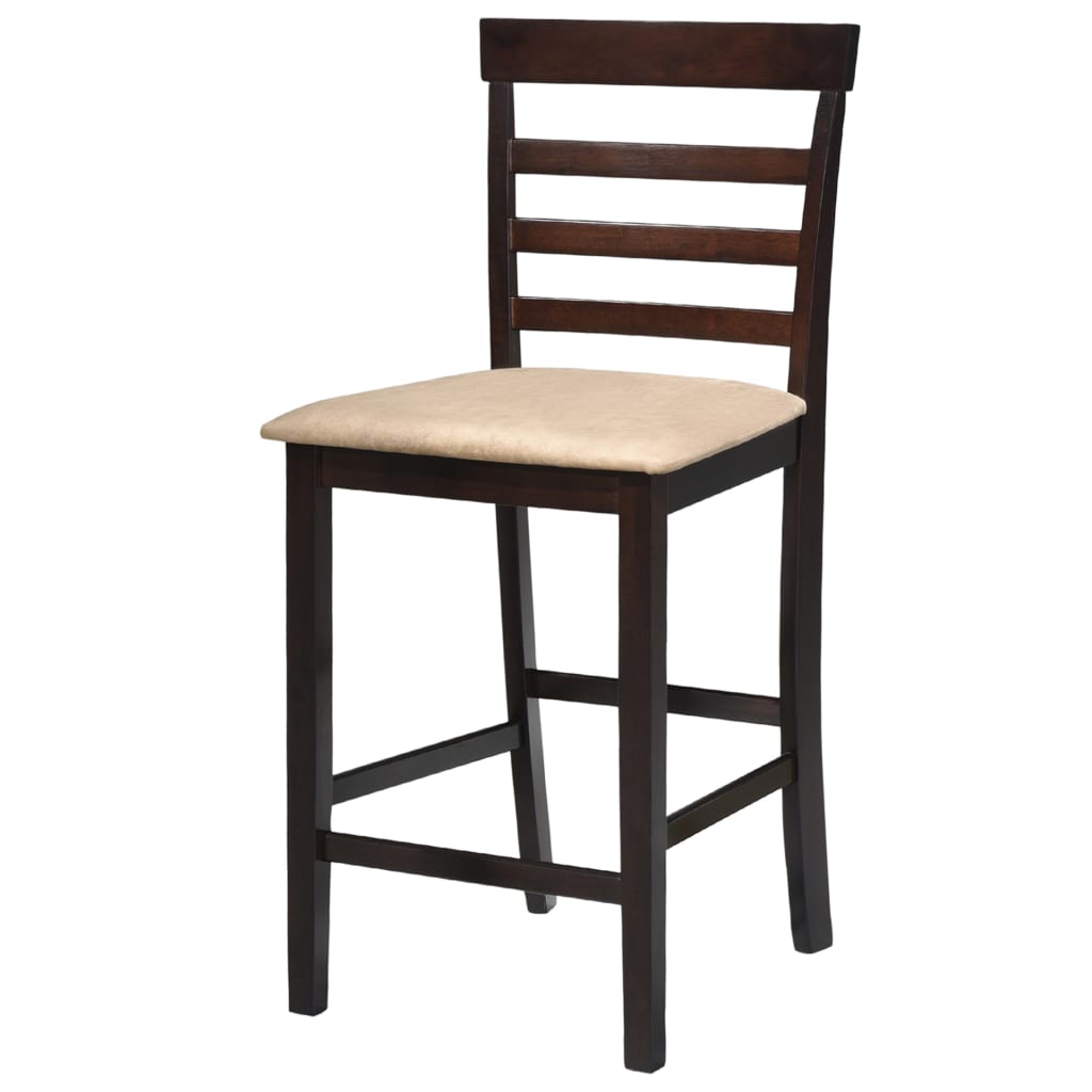 Bartafel en 4 barstoelen set hout