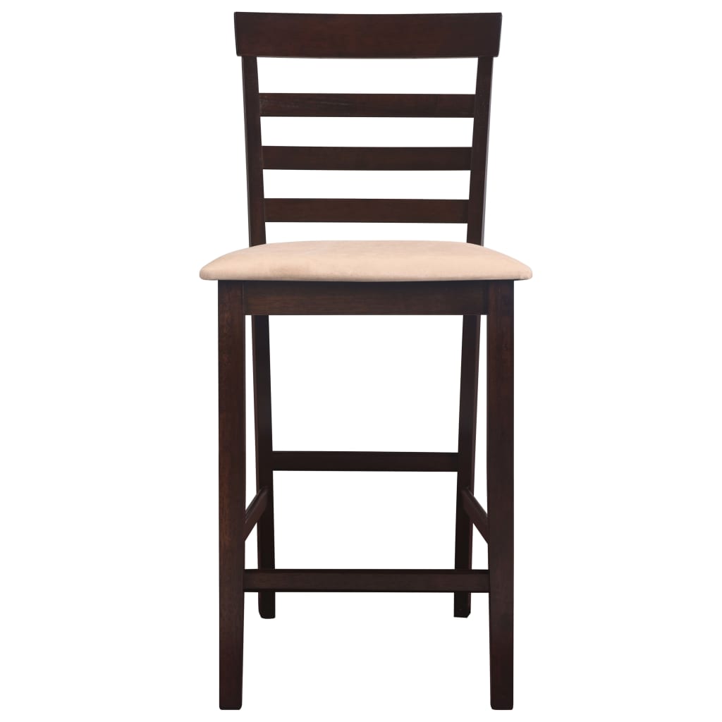 Bartafel en 4 barstoelen set hout