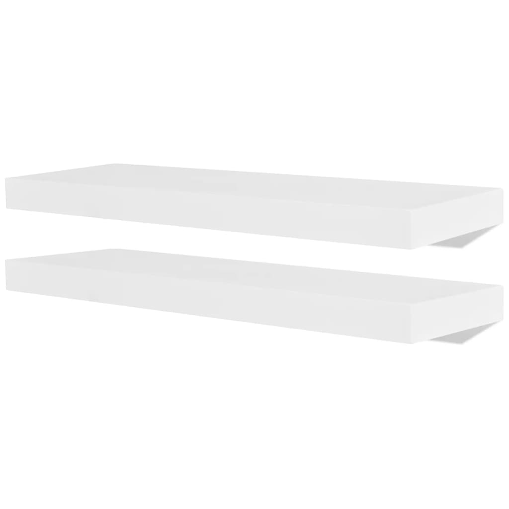 Wandplanken 4 st 40 cm wit