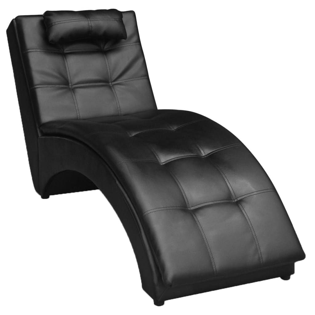 Chaise longue met kussen kunstleer