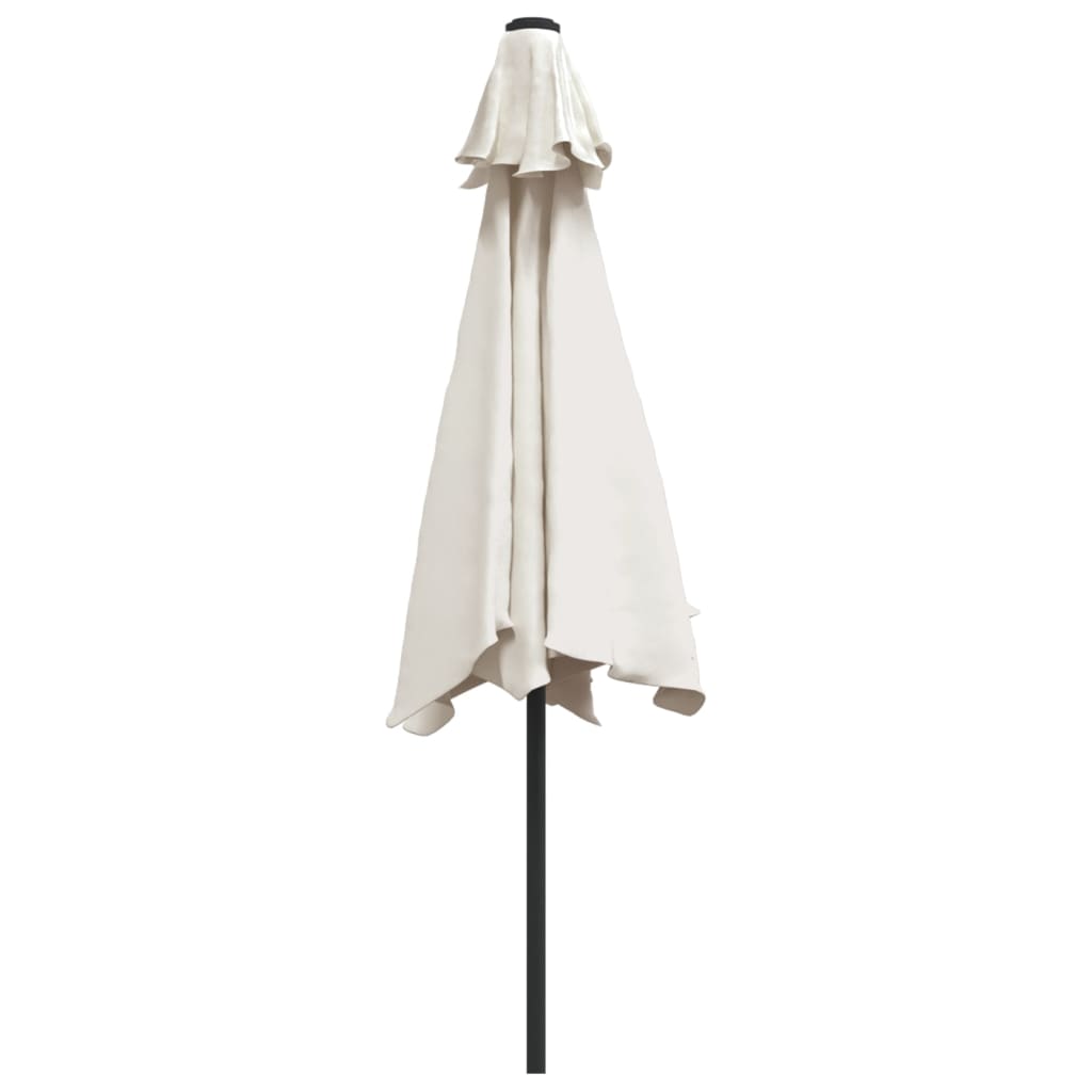 Parasol met LED-verlichting en stalen paal 300 cm