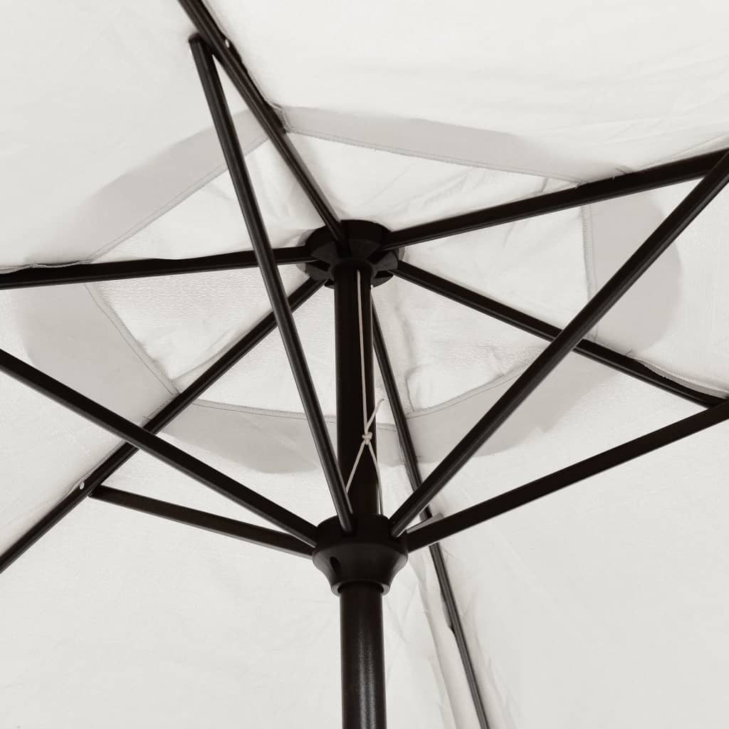 Parasol met LED-verlichting en stalen paal 300 cm