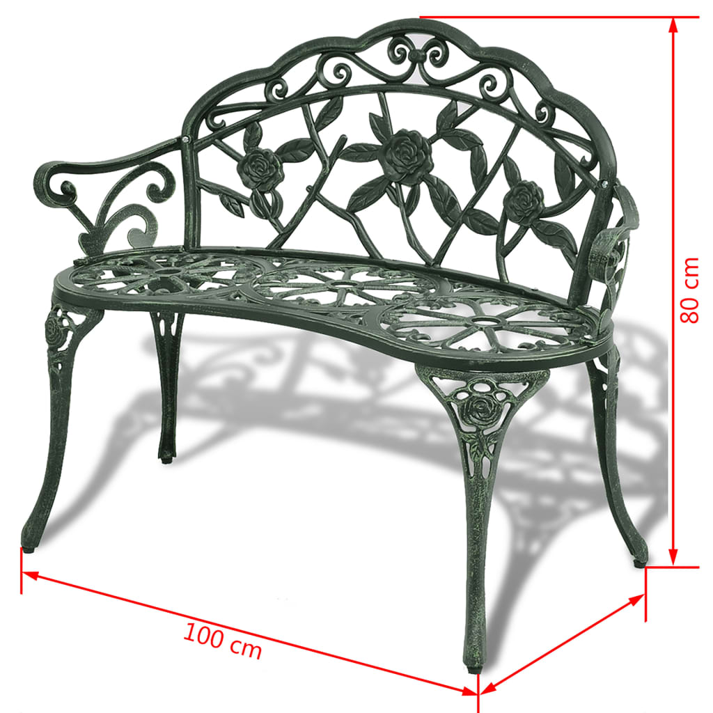 Bistrobank 100 cm gietaluminium bronskleurig