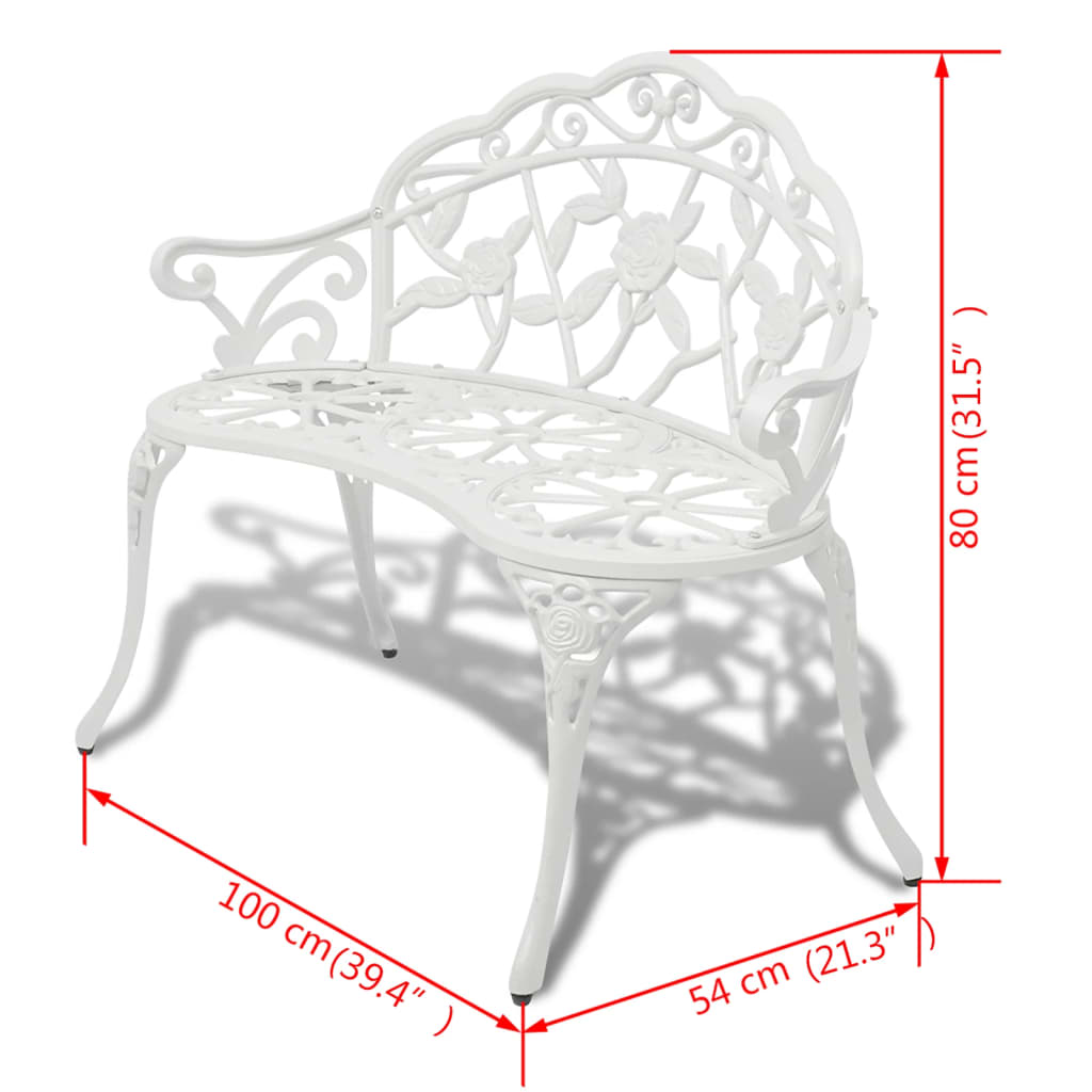 Bistrobank 100 cm gietaluminium bronskleurig