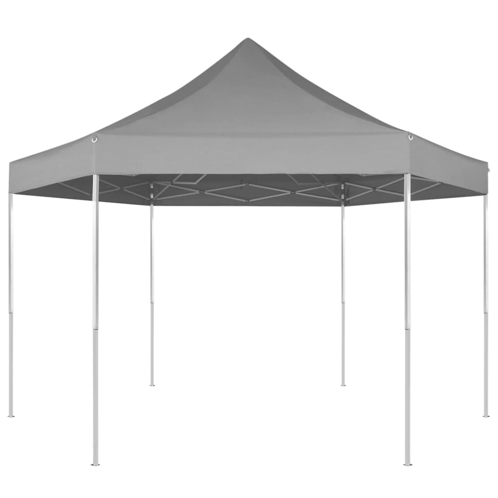 Partytent pop-up zeshoekig inklapbaar 3,6x3,1 m