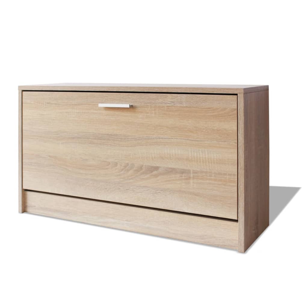 Schoenenbank 80x24x45 cm bewerkt hout