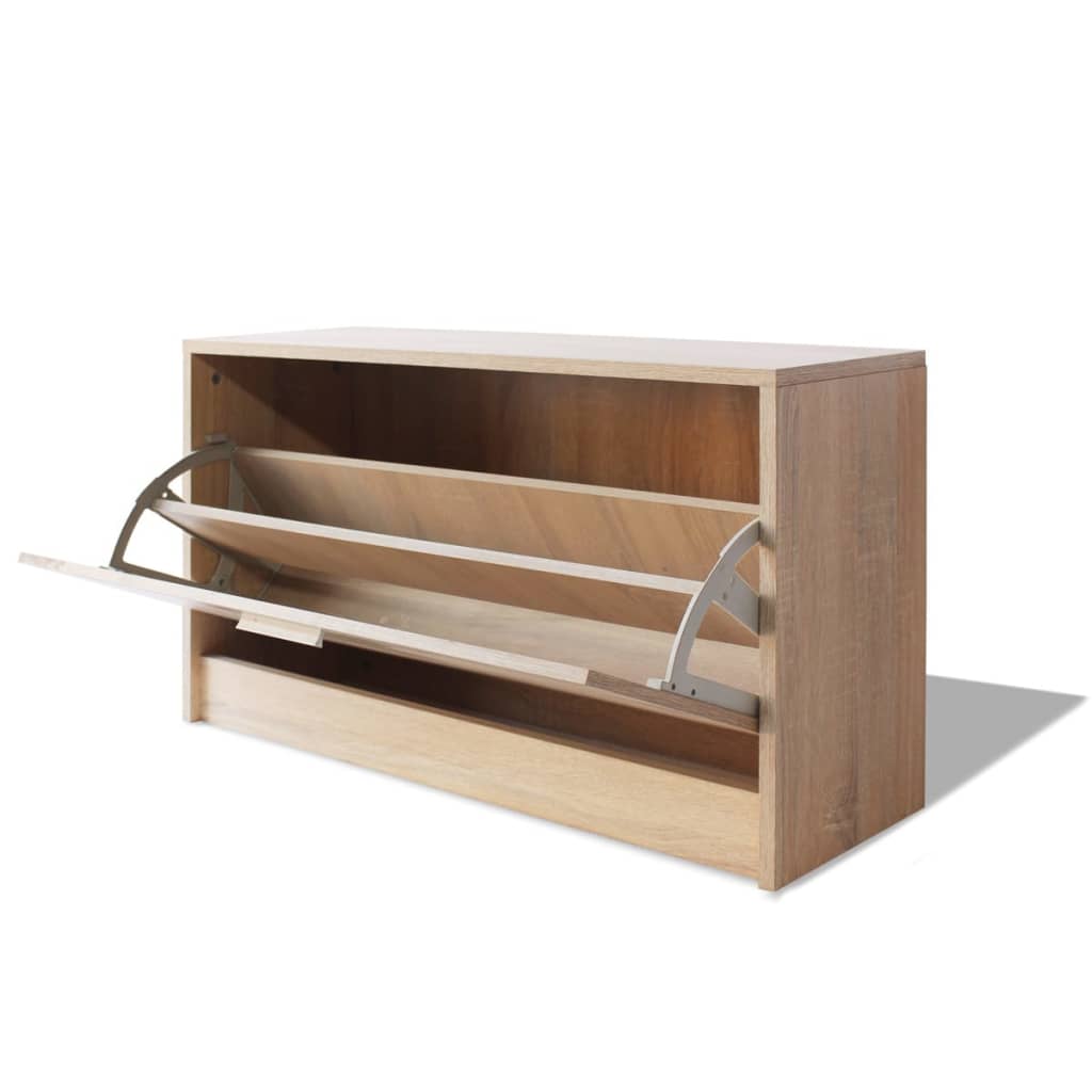 Schoenenbank 80x24x45 cm bewerkt hout