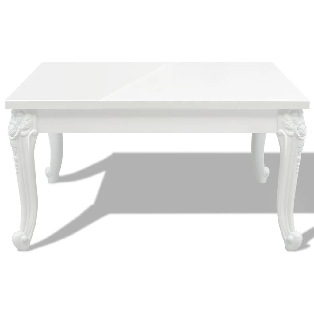 Salontafel 100 x 60 x 42 cm hoogglans wit