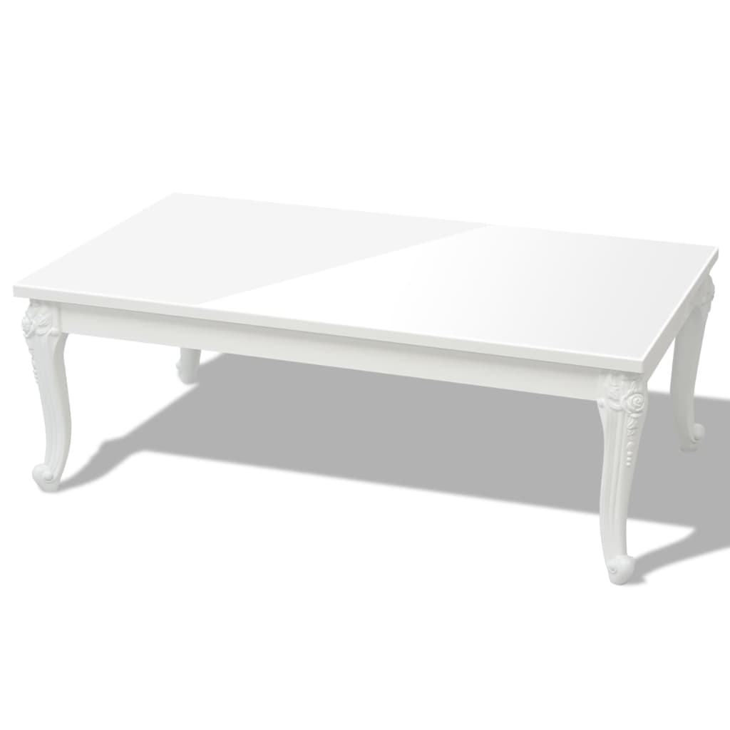 Salontafel 100 x 60 x 42 cm hoogglans wit