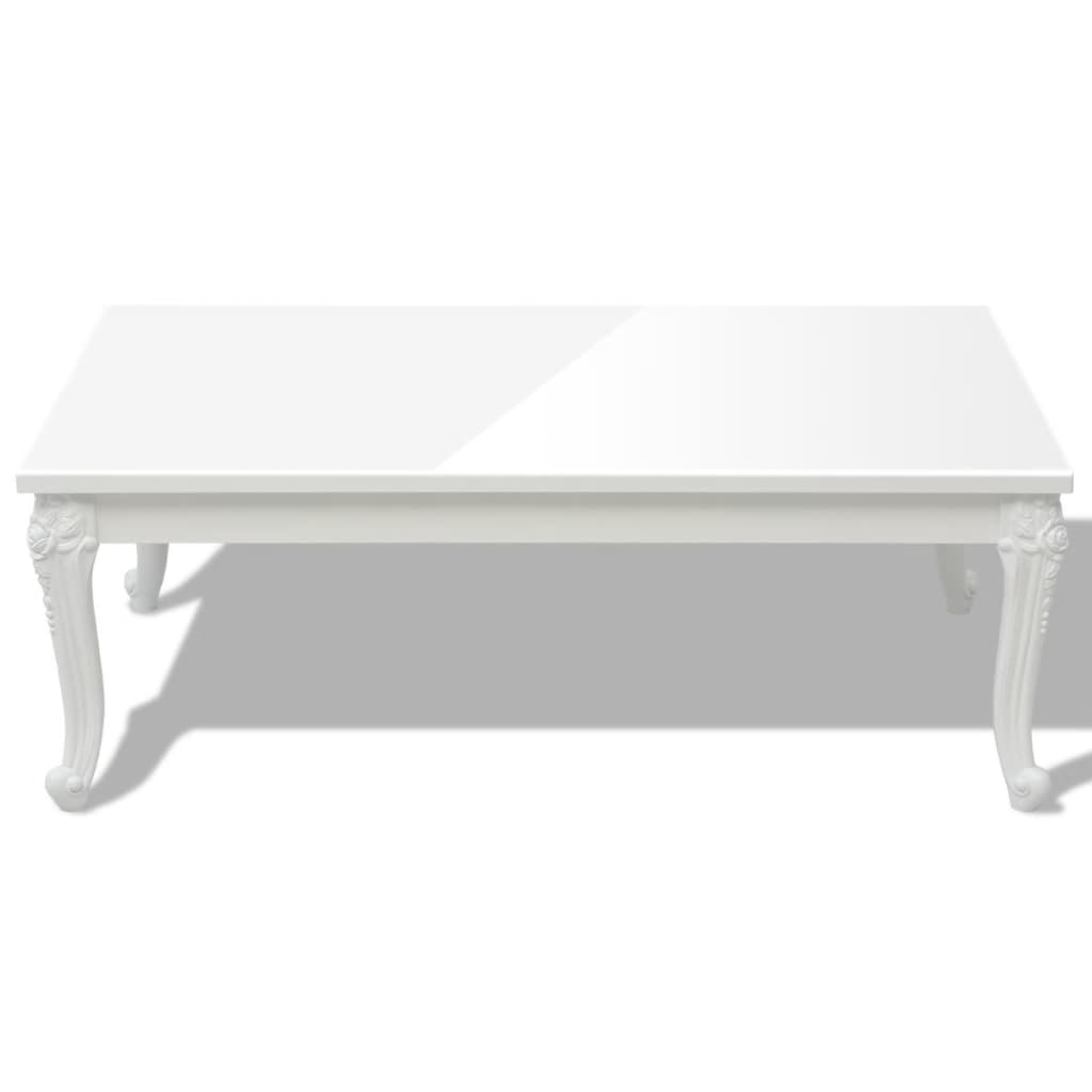 Salontafel 100 x 60 x 42 cm hoogglans wit