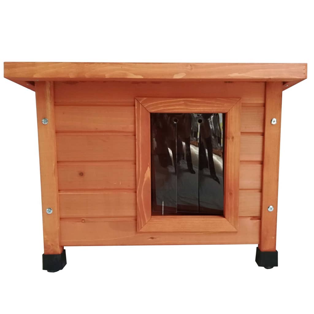 @Pet Kattenhok voor buiten 57x45x43 cm hout en wit