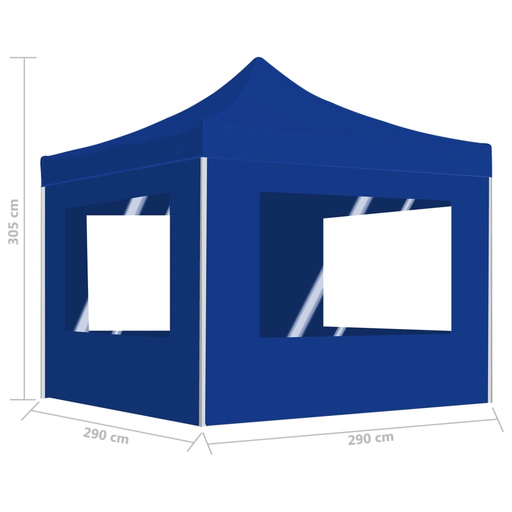 Partytent inklapbaar met wanden 4,5x3 m aluminium