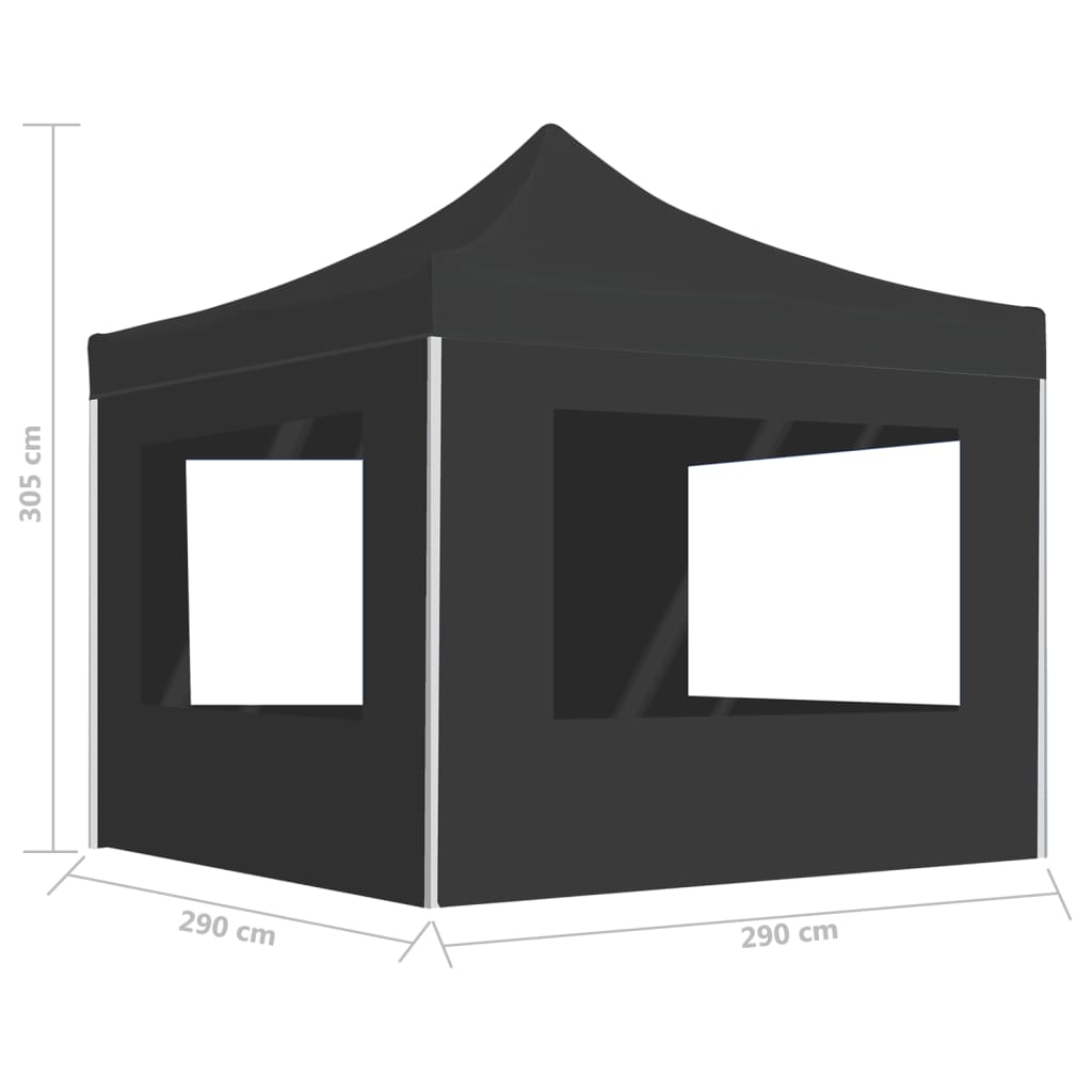 Partytent inklapbaar met wanden 4,5x3 m aluminium