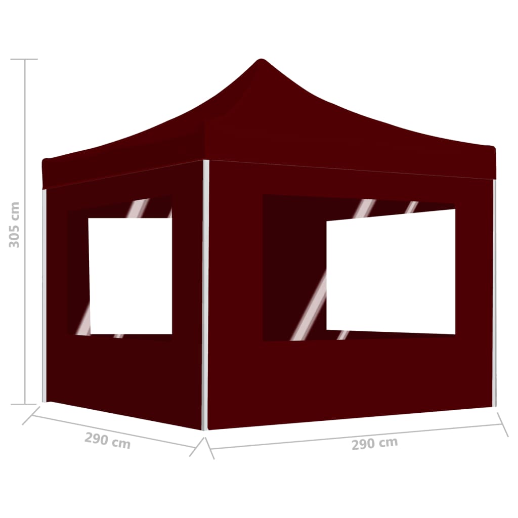 Partytent inklapbaar met wanden 4,5x3 m aluminium