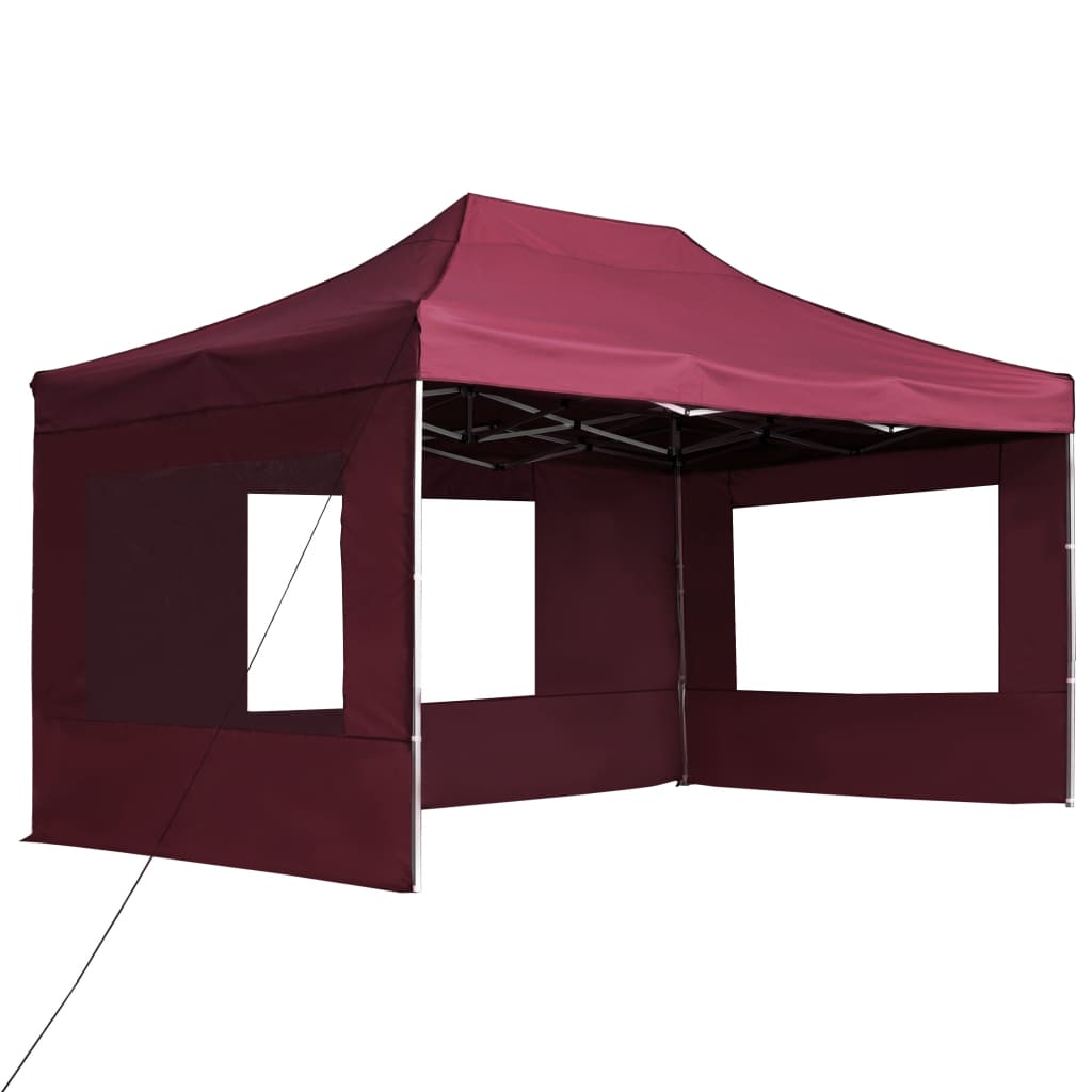 Partytent inklapbaar met wanden 4,5x3 m aluminium