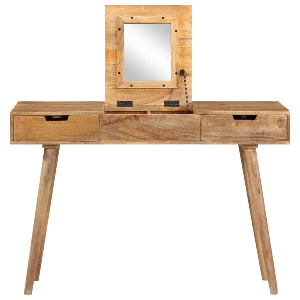 Kaptafel met spiegel 112x45x76 cm massief gerecycled hout