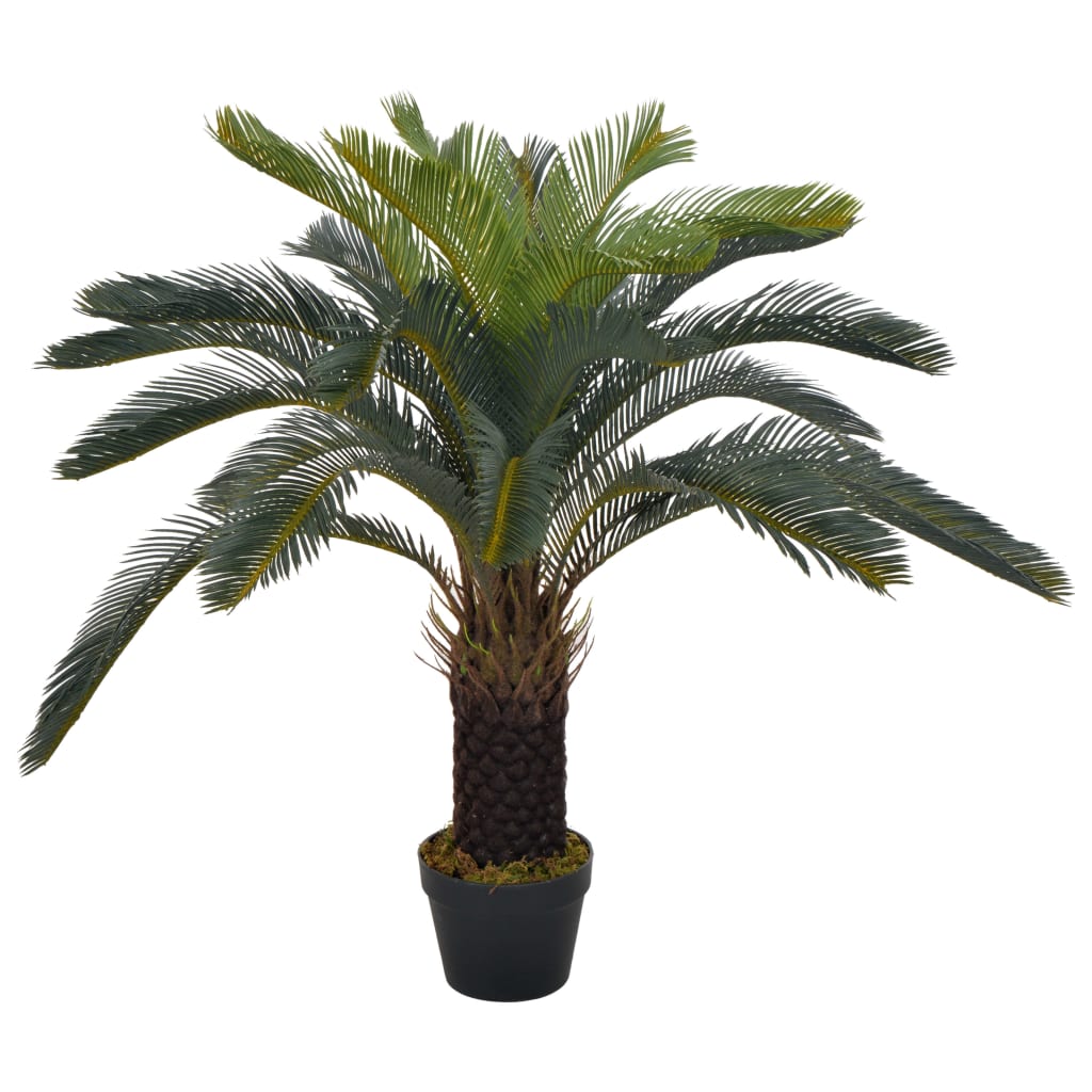 Kunstplant met pot cycaspalm 125 cm groen