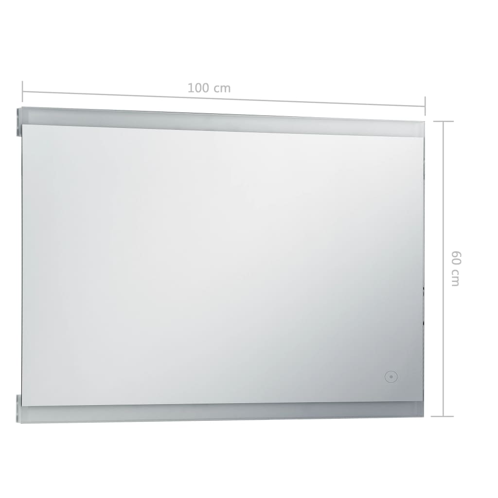 Badkamerspiegel LED met aanraaksensor 100x60 cm