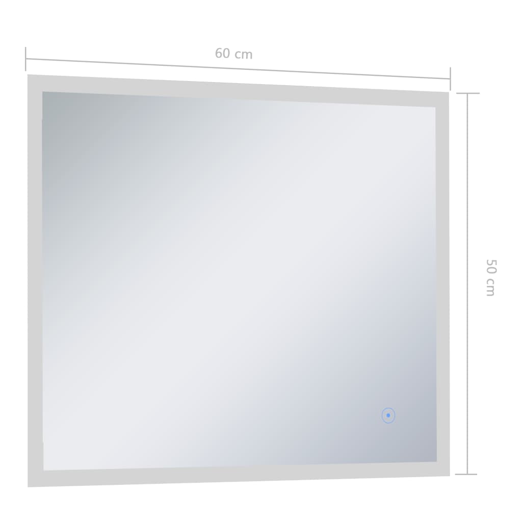 Badkamerspiegel LED met aanraaksensor 60x50 cm