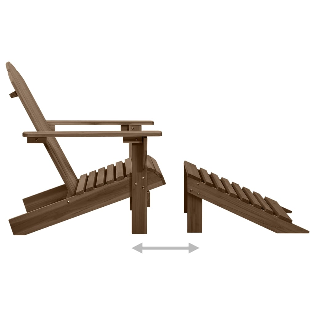 Tuinstoel met voetenbank hout