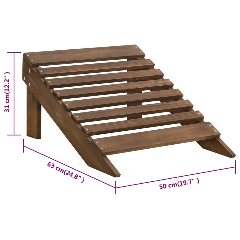 Tuinstoel met voetenbank hout