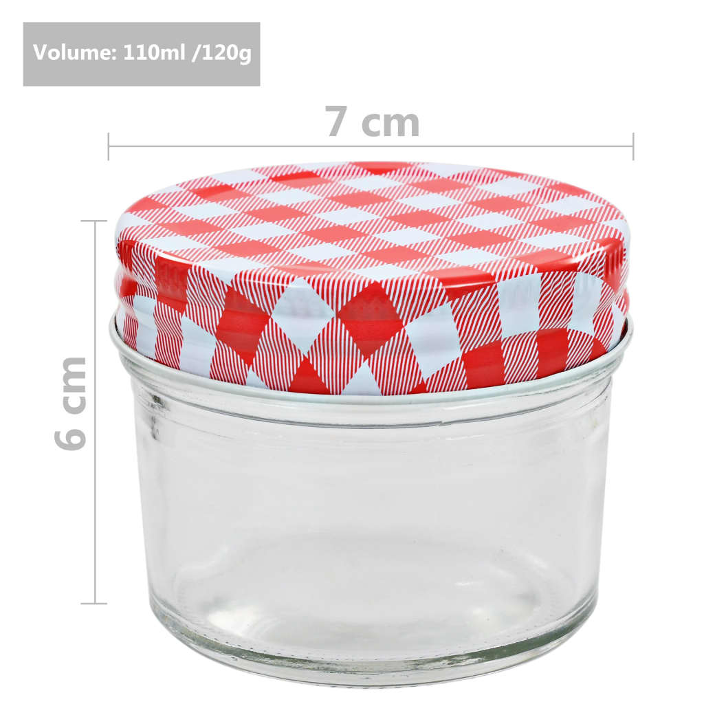 Jampotten met zilverkleurige deksels 24 st 110 ml glas