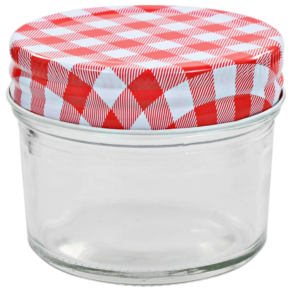 Jampotten met zilverkleurige deksels 24 st 110 ml glas