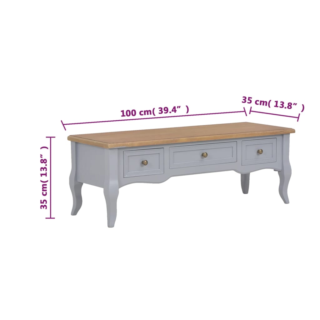 Tv-meubel 100x35x35 cm hout