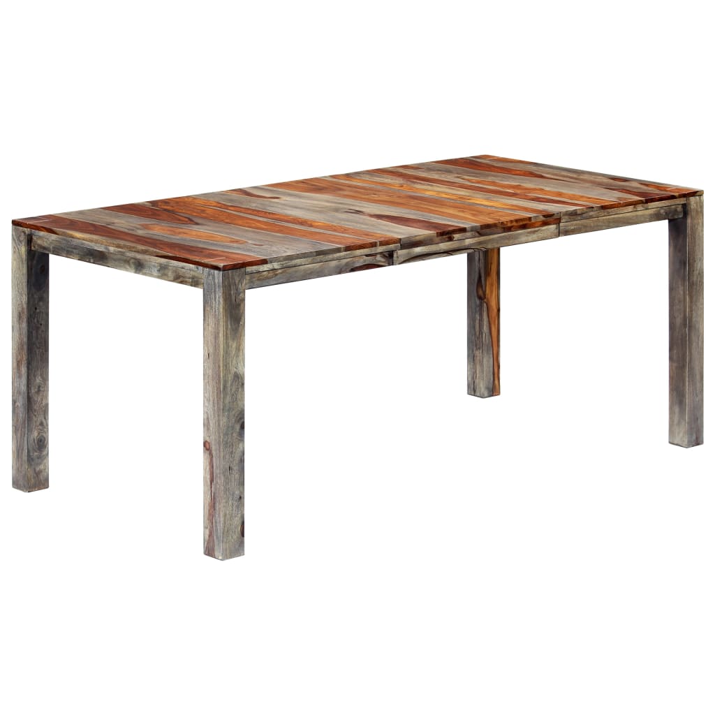 Eettafel 180x90x76 cm massief sheeshamhout grijs