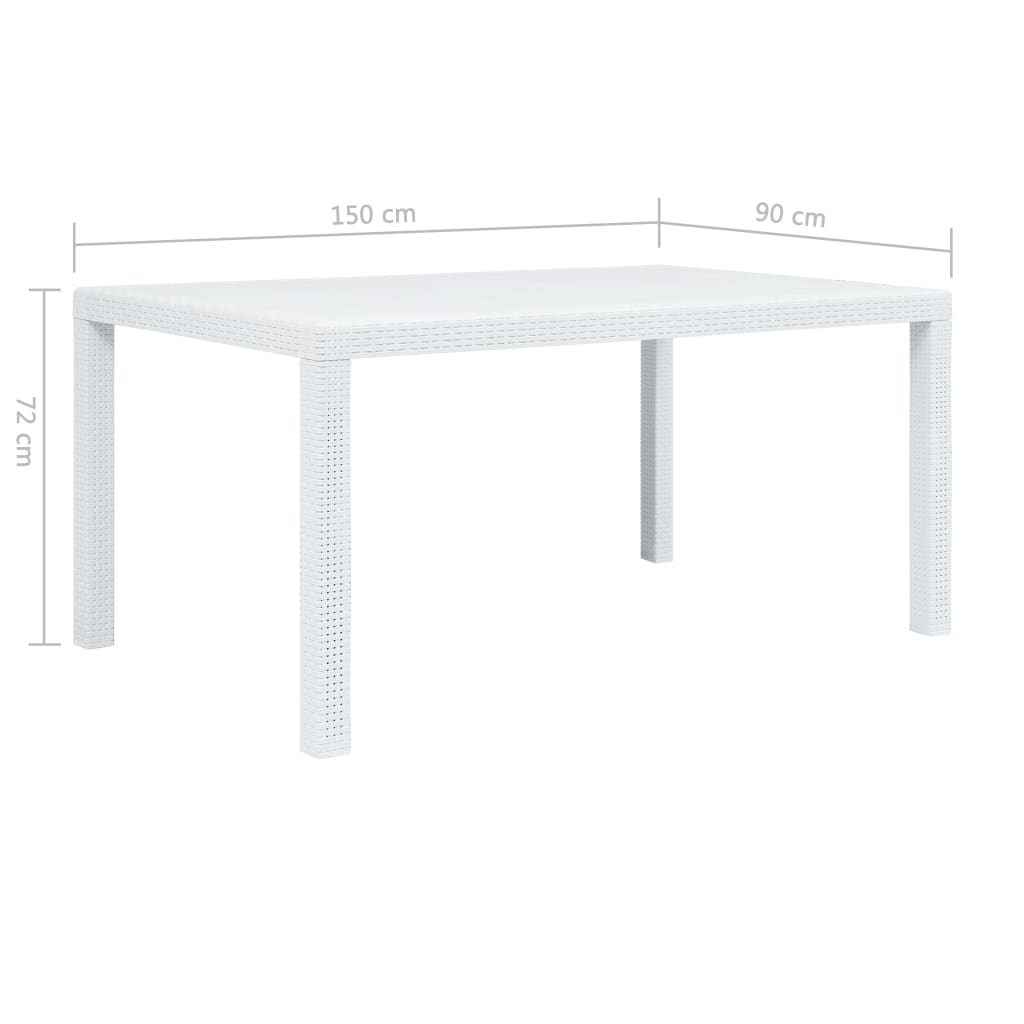 7-delige Tuinset rattan-look kunststof