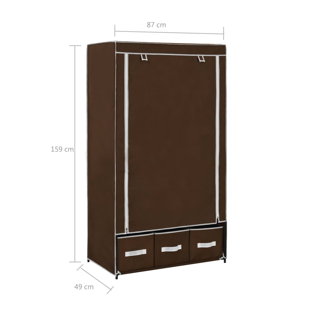 Kledingkast 87x49x159 cm stof