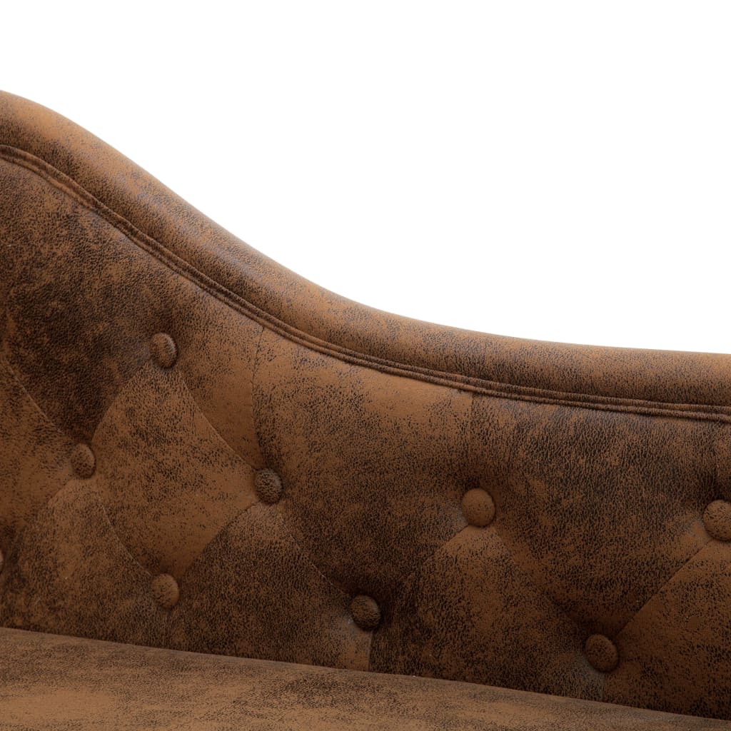 Chaise longue kunstleer crèmewit