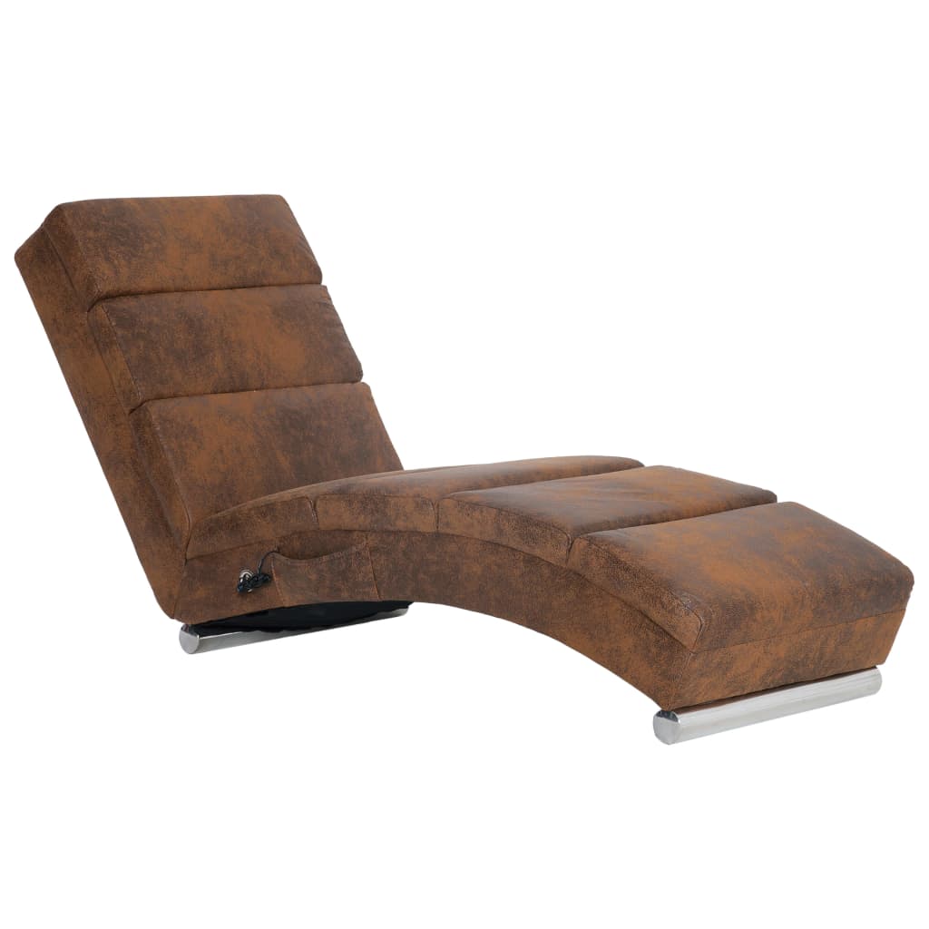 Massage chaise longue kunstsuède