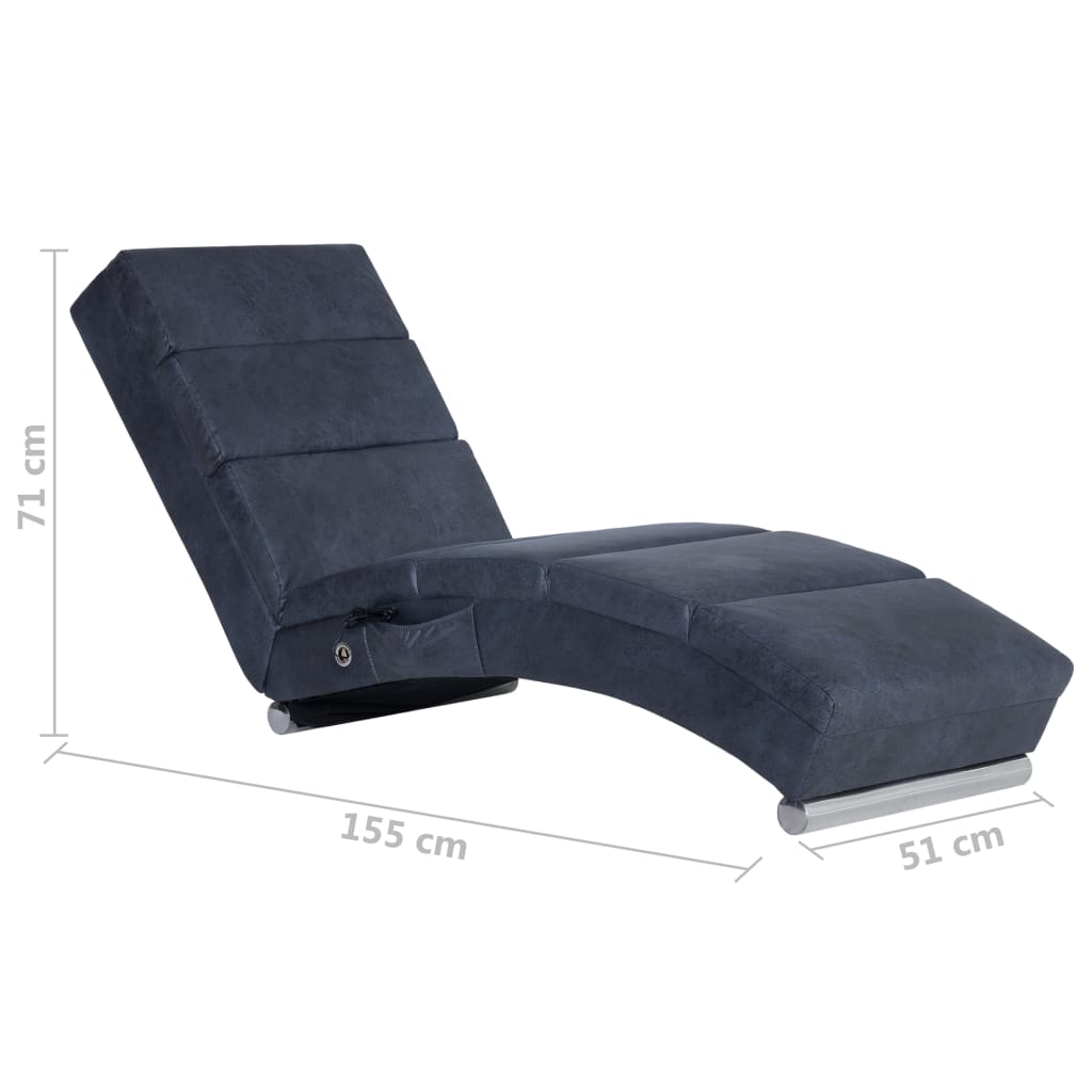 Massage chaise longue kunstsuède