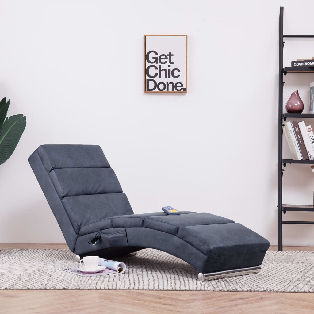 Massage chaise longue kunstsuède