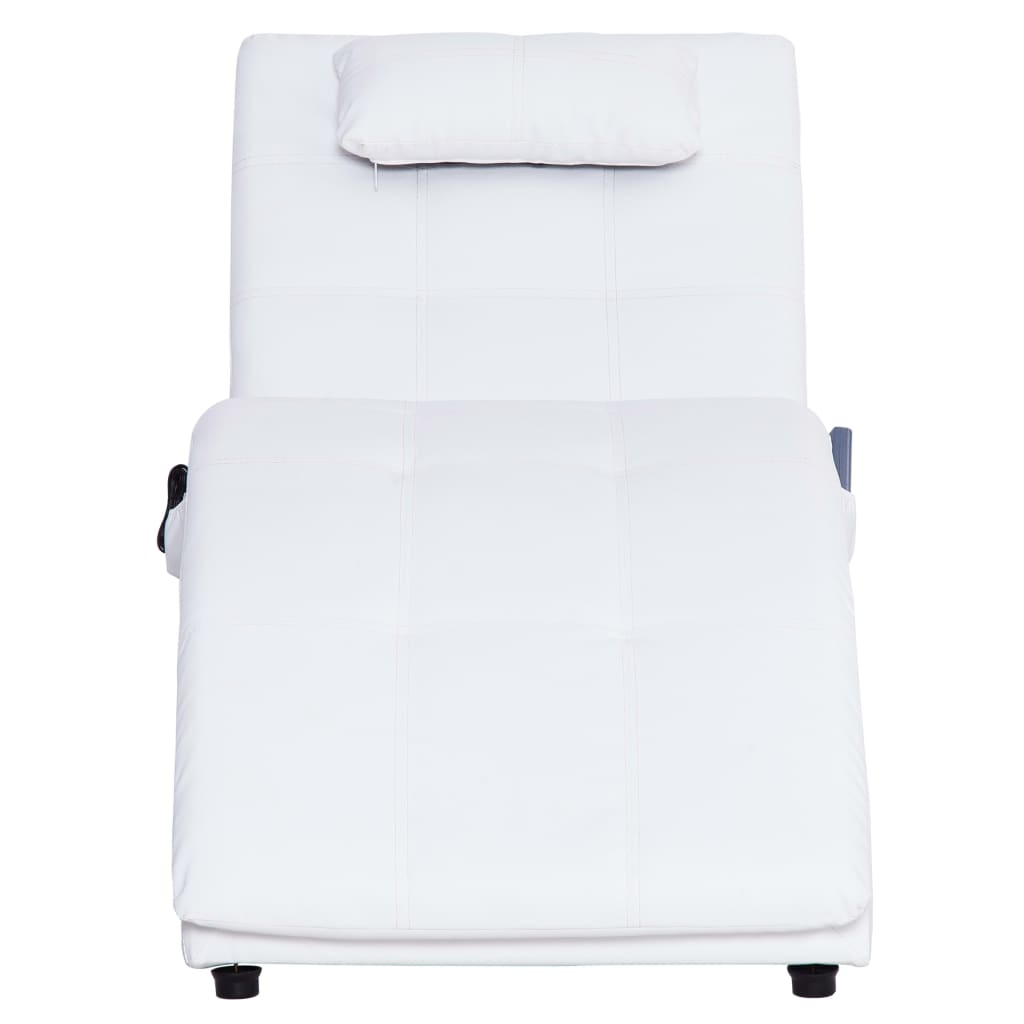 Massage chaise longue met kussen kunstleer