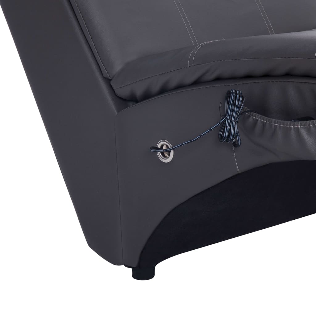 Massage chaise longue met kussen kunstleer