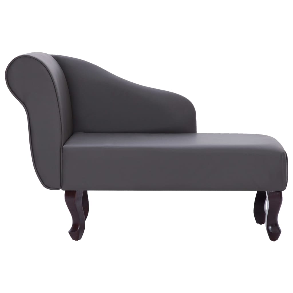 Chaise longue kunstleer bruin