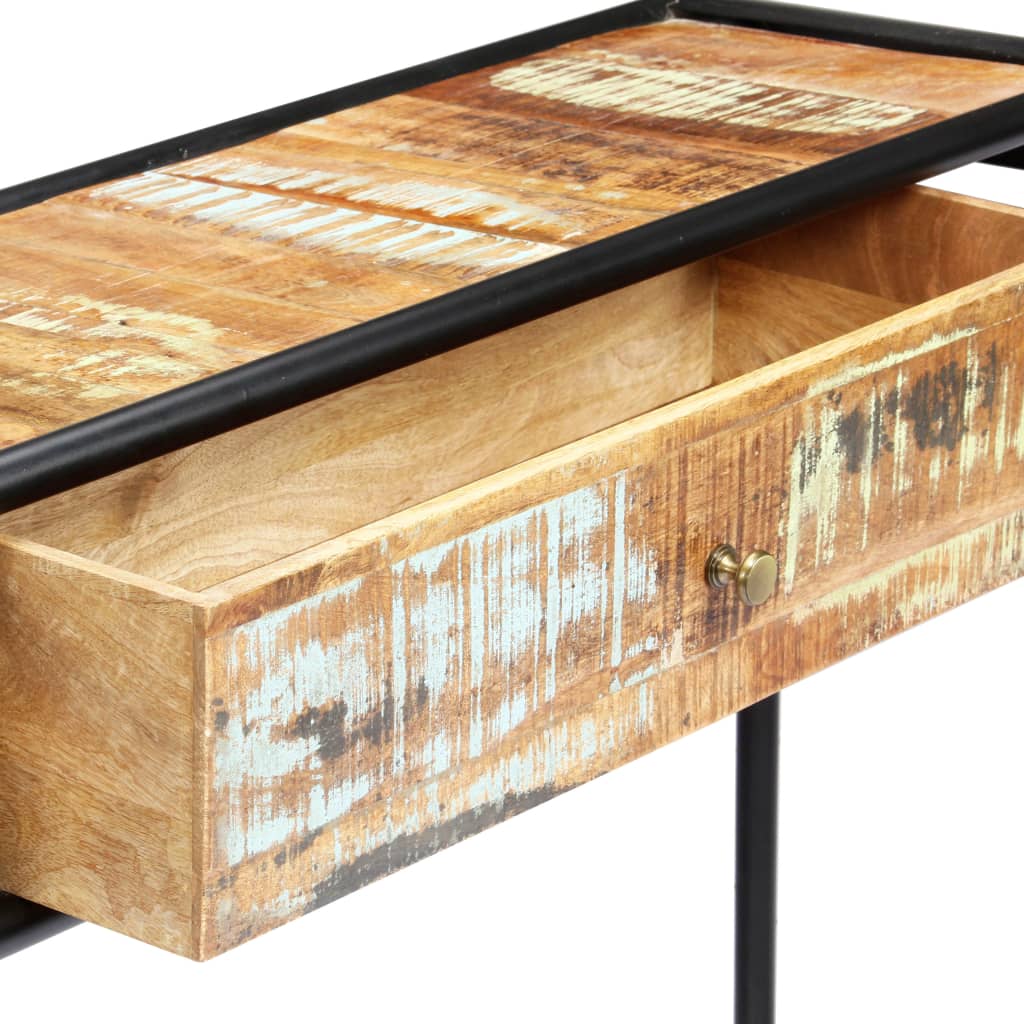 Wandtafel 118x30x75 cm massief gerecycled hout