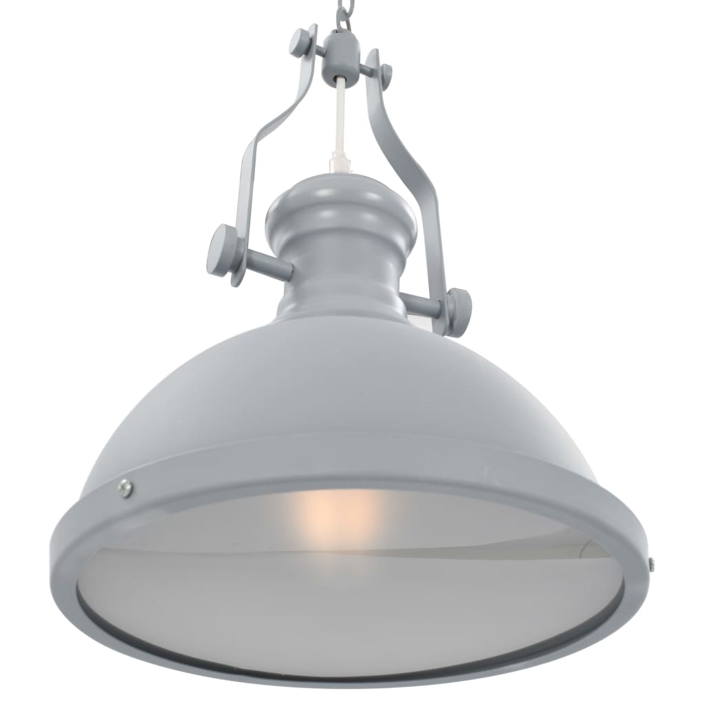 Plafondlamp rond E27 grijs