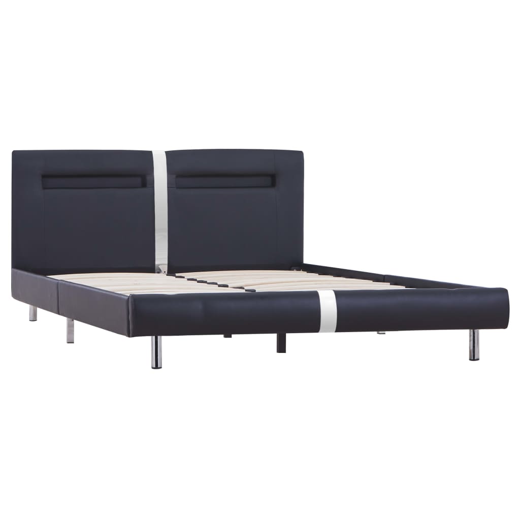 Bedframe met LED kunstleer 140x200 cm