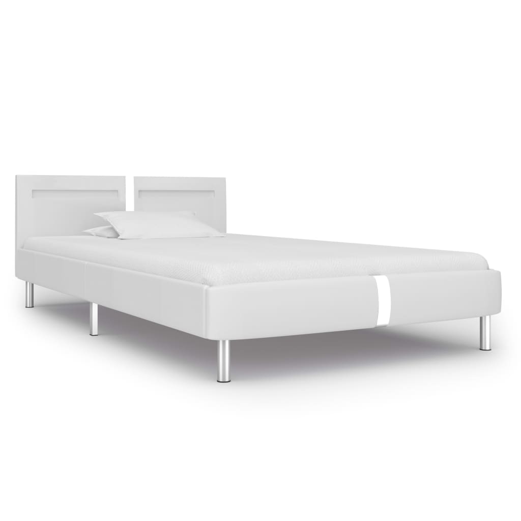 Bedframe met LED kunstleer 140x200 cm