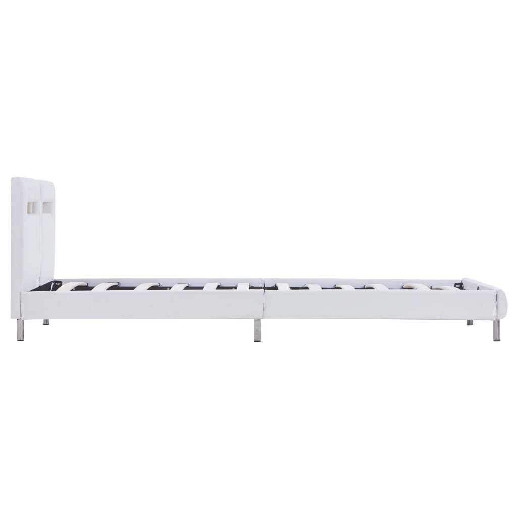 Bedframe met LED kunstleer 140x200 cm