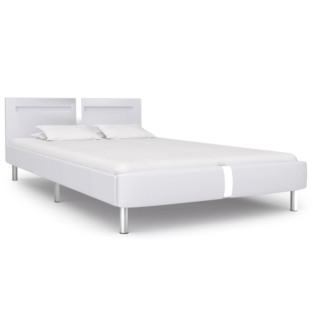 Bedframe met LED kunstleer 140x200 cm