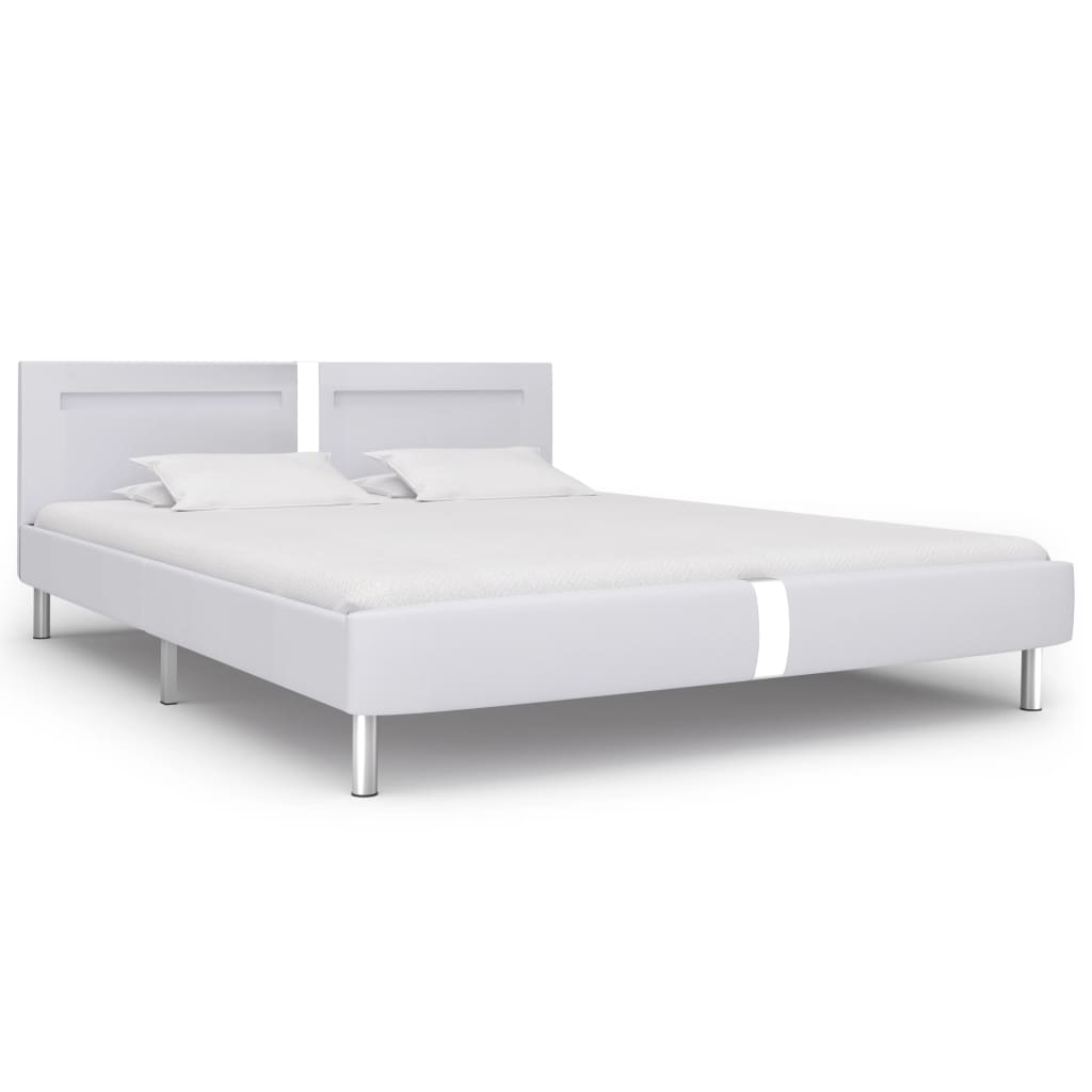 Bedframe met LED kunstleer 140x200 cm