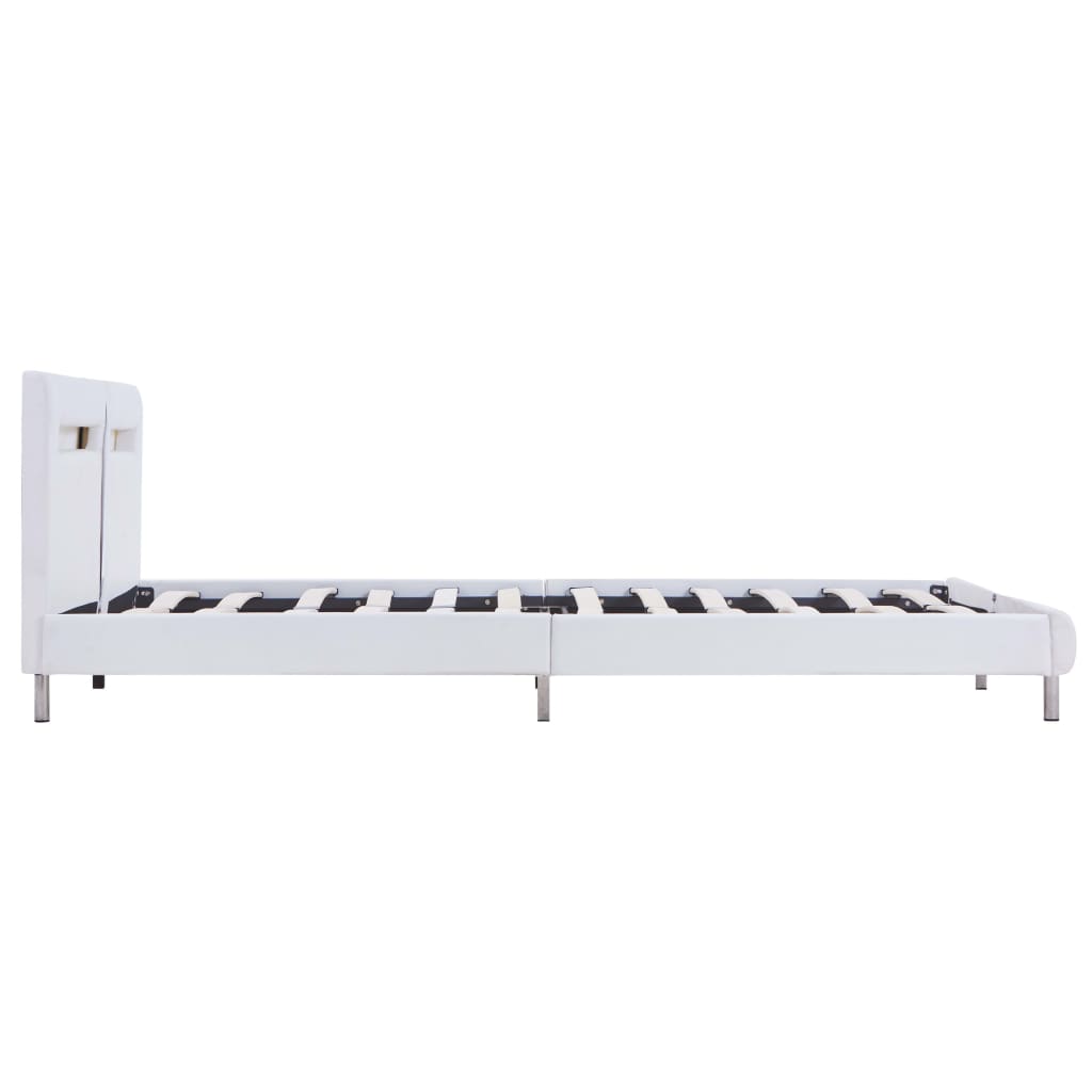 Bedframe met LED kunstleer 140x200 cm